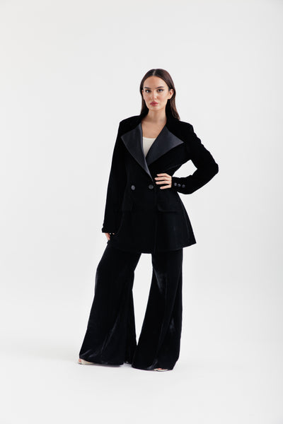 Velvet suit blazer