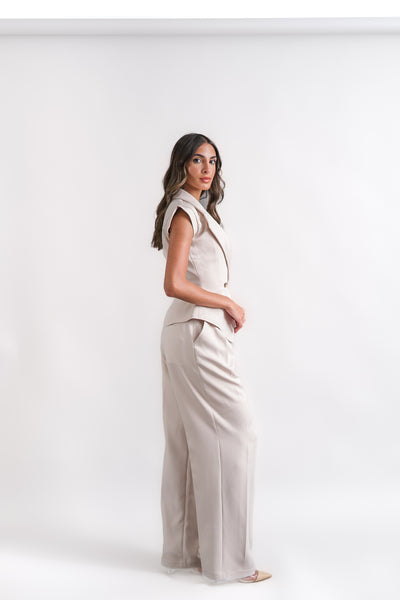 Light beige suit pants