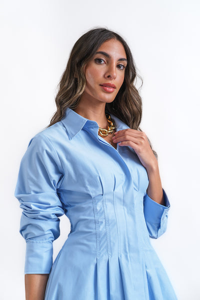 summer baby blue dress