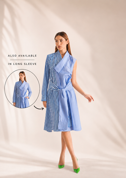 SLEEVES TIED WAIST DRESS