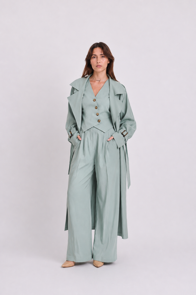 SUMMER TRENCH VERT GREEN