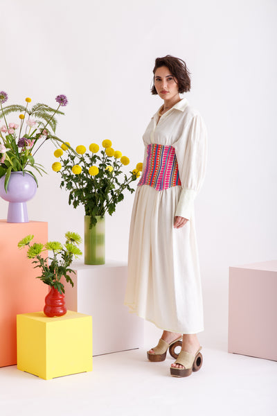 Neon corset kaftan