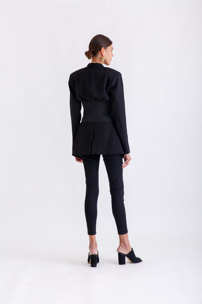 CORSET BLAZER (BLACK)