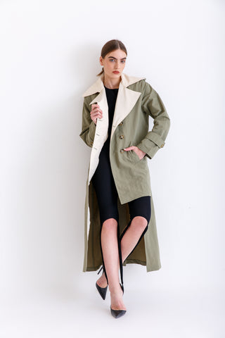 asymmetric trench coat