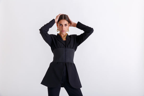 CORSET BLAZER (BLACK)