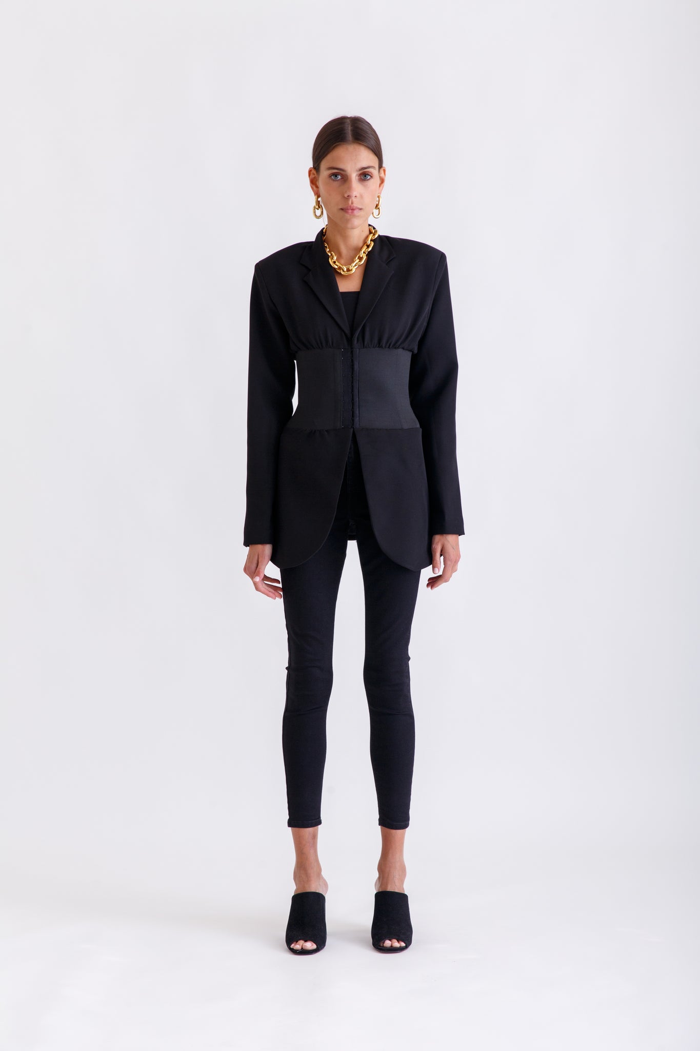 CORSET BLAZER (BLACK)