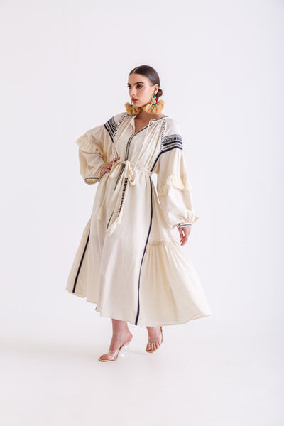 Ukrainian Dress(offwhite)