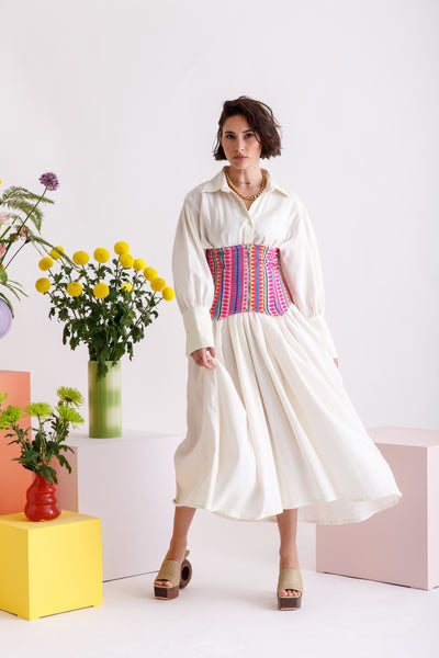 Neon corset kaftan