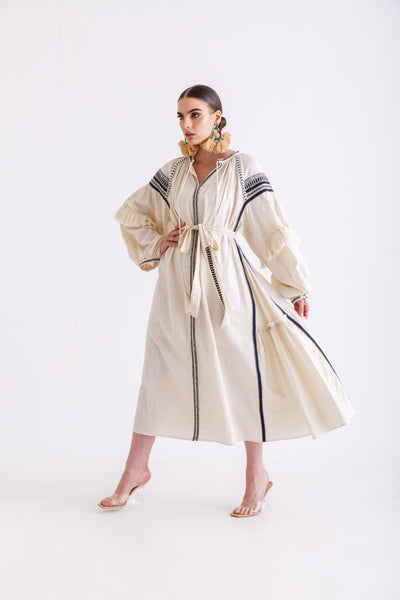 Ukrainian Dress(offwhite)