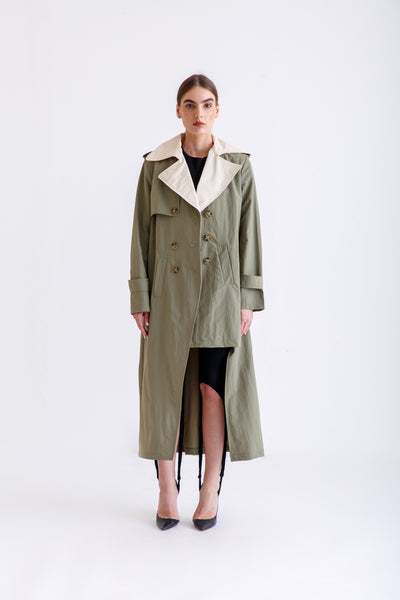 asymmetric trench coat