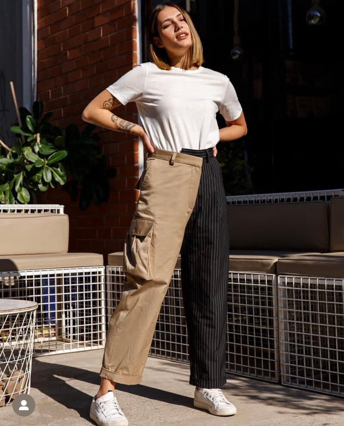 Two tone pants – Rue15 by Muneera Al Majed